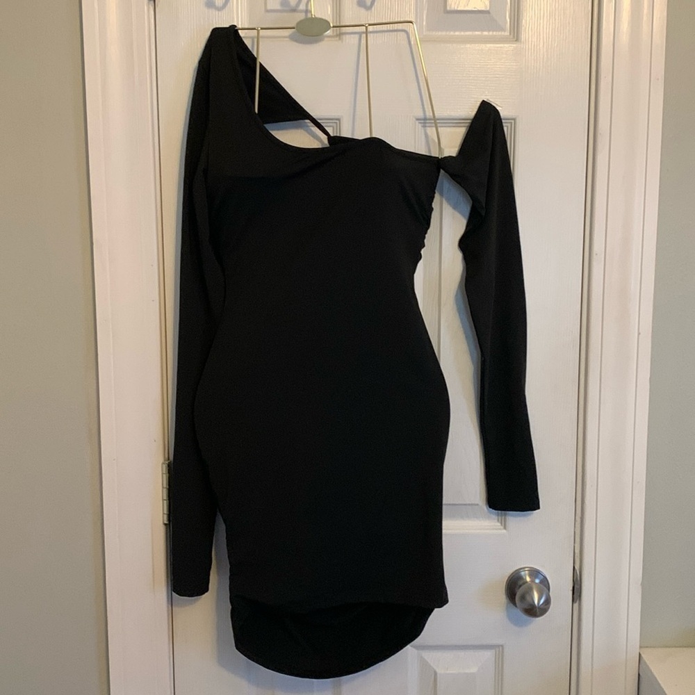 SHEIN Black One Shoulder Dress Size 6